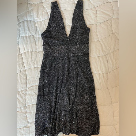 Formal dress, size small, black with multi colored sparkles - Picture 3 of 4